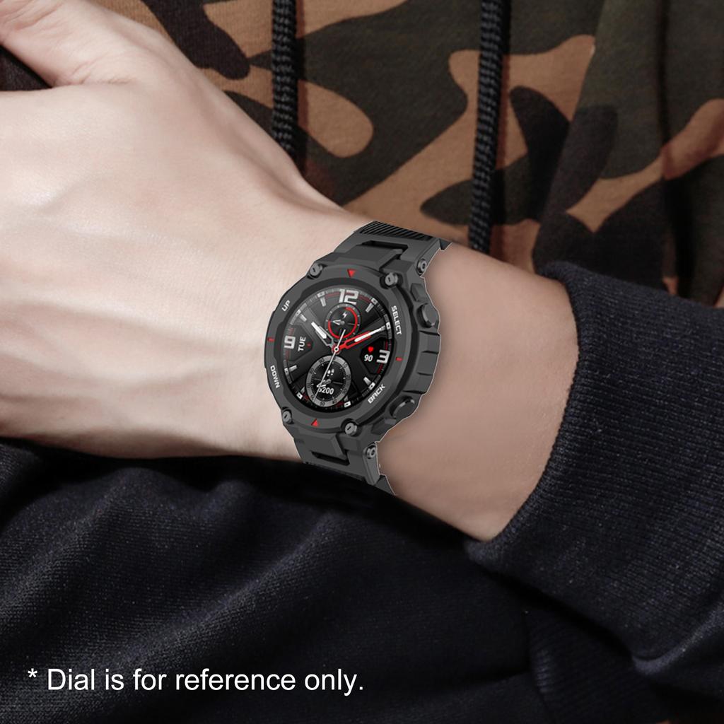 Silicone Watch Band Compatible with Huami Amazfit T Rex T Rex Pro Watch Strap Replacement Band Wrist Bands