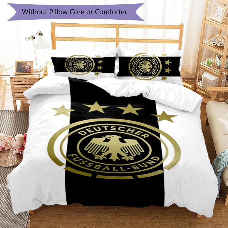 3pcs DFB Design Cover Set - HD Printed Bedding with 1 Cover and 2 Pillowcases - Perfect for Home and Dorm Decor