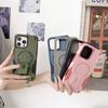 Luxury Collision Colour Armour Magnetic Phone Case For iPhone 16 15 12 13 14 Pro Max 11 Invisible Folding Stand Shockproof Cover