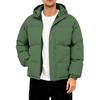 Men's Oversized Casual Down Jacket With Long Sleeves And Hood