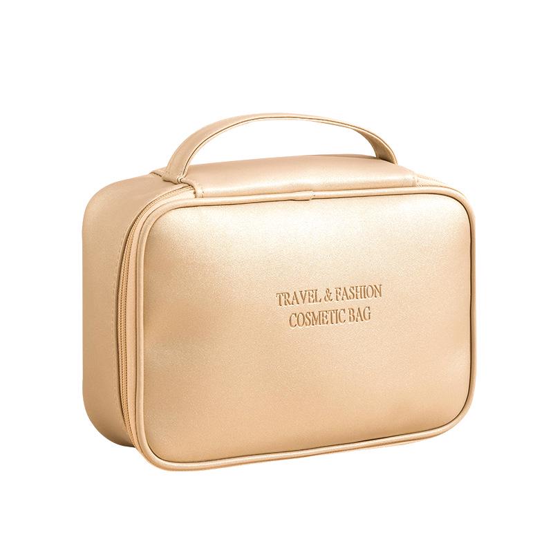 Женская водонепроницаемая дорожная косметичка из ПУ кожи, большой вместимости, с возможностью нанесения логотипа