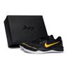 Nike Kobe 8 Нескользящие Устойчивые к истиранию Амортизирующие Низкие Баскетбольные кроссовки Унисекс Черный Золотой Фиолетовый HF9550-001(Team80-S-BOX)