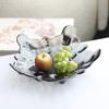 Italian Glass Creative Fruit Plate, Light Luxury Table Decorations, Designer Home Living Room Coffee Table, Snacks, Dried Fruit Plate Accessories