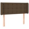 VidaXL Headboard with Ears Dark Brown 103x16x78-88 Cm Fabric3119195
