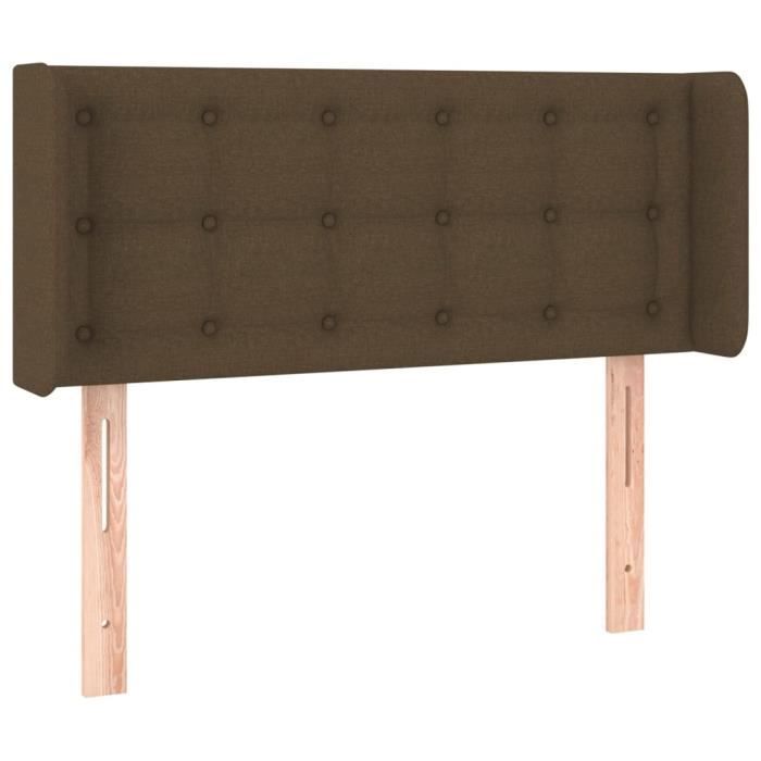 VidaXL Headboard with Ears Dark Brown 83x16x78-88 Cm Fabric3119179