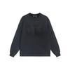 Li Ning CF Sports Fashion Series Letter Embroidery Loose Round Neck Pullover Hoody Unisex Hoody Black AWDS553-1