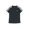 adidas Женская базовая футболка Slim с 3 полосками Черная GL0784