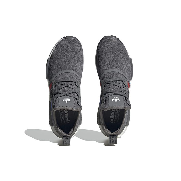 Adidas NMD_R1 Серый Алый Синий Мужские Кроссовки Серо-Четыре Лучше-Алый Основной-Черный FZ5708