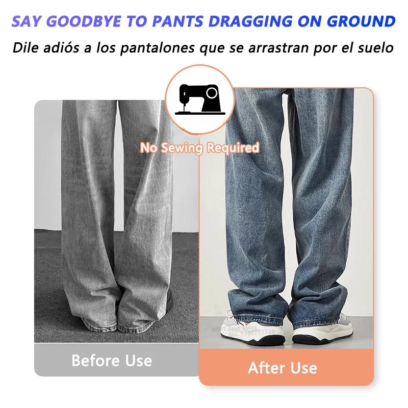 Невидимые укорачиватели брюк, Противоскользящие зажимы для брюк, Надежные зажимы-галстуки, Скрытые регуляторы длины брюк, Швейные принадлежности (4-10 штук)
