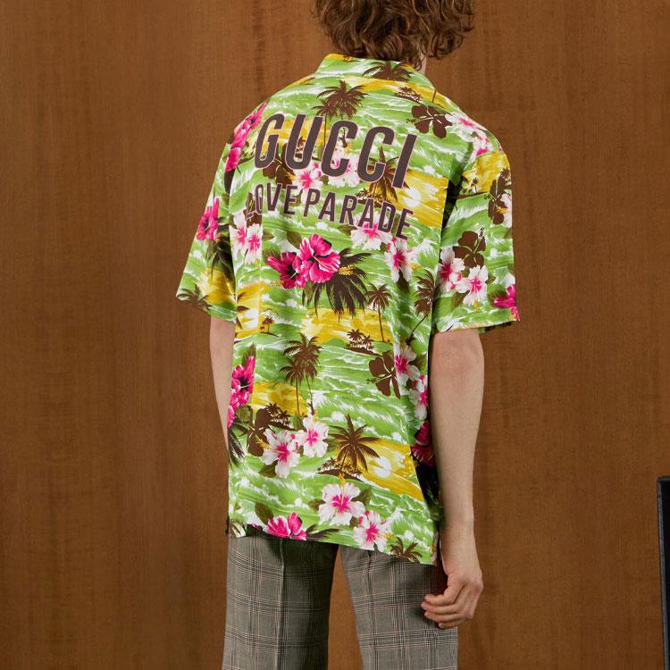 Gucci Рубашка для боулинга с принтом 694124-ZAJST-3824