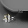 Impression of Jiangnan: Women's Minimalist Open Ring – Artistic Architecture-Inspired Design