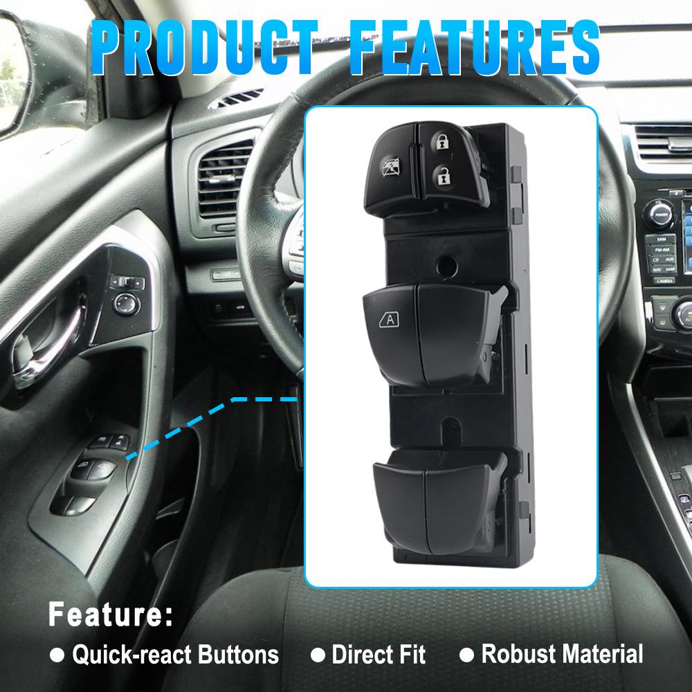 Главный выключатель управления стеклоподъемниками для NISSAN ALTIMA FRONTIER LEAF ROGUE SENTRA 2013 2014 2015 2016 2017 2018 25401-3TA5A