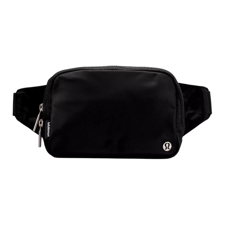 Lululemon Повсюду 2л Однотонная Застежка-молния Простая Модная Нейлоновая Сумка на Пояс Большая Унисекс Сумка на Пояс Черная LU9B11S-0001