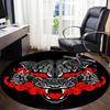 1pc Tiger Flames Office Round Area Rug, Under Office Chairs Bedroom Living Room Home Decor, Room Deco, Available in Various Sizes