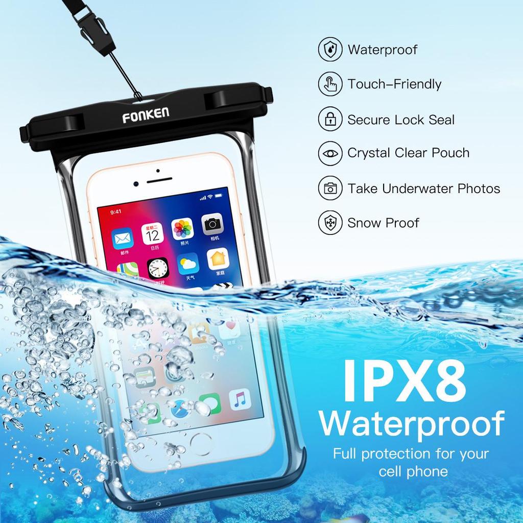 Full View Waterproof Case Rainforest Desert Snow Transparent Drybag Underwater Swimming Cover AVE