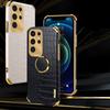 Роскошный чехол для телефона из кожи с узором под крокодила для Samsung Galaxy S24 FE S23 S22 S21 Ultra Plus FE Note 20 9 8 Задняя крышка с кольцом