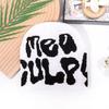 Hip Hop Letter Y2k Beanie Hat With Warm Acrylic Fabric For Streetwear And Fall Outdoor Activities