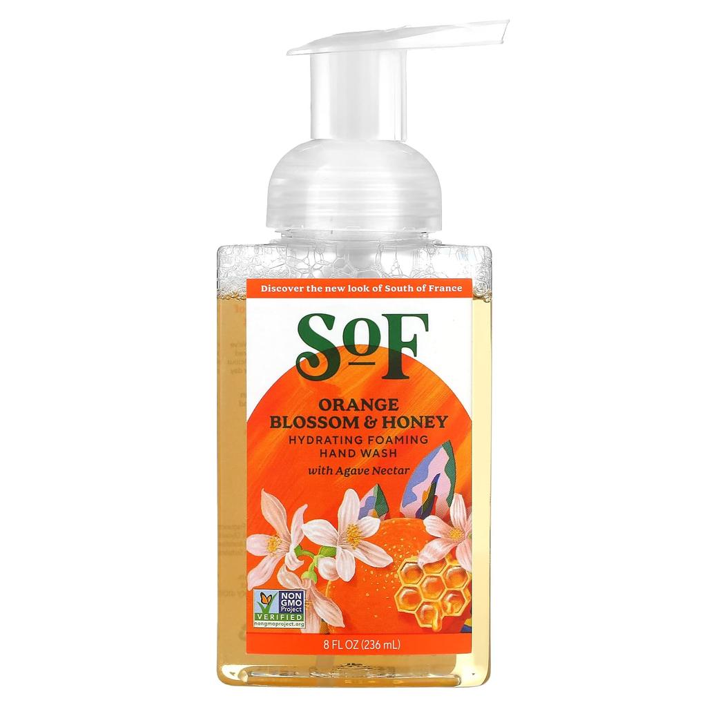 SoF Foaming Hand Wash, Orange Blossom Honey, 8 Fl Oz (236 Ml)