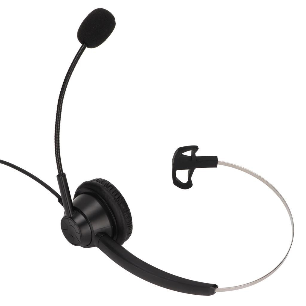 H360‑RJ9‑VA Telephone Headset RJ9 Plug Black Volume Adjustment Single Sided Business Headset for Call Centers Offices