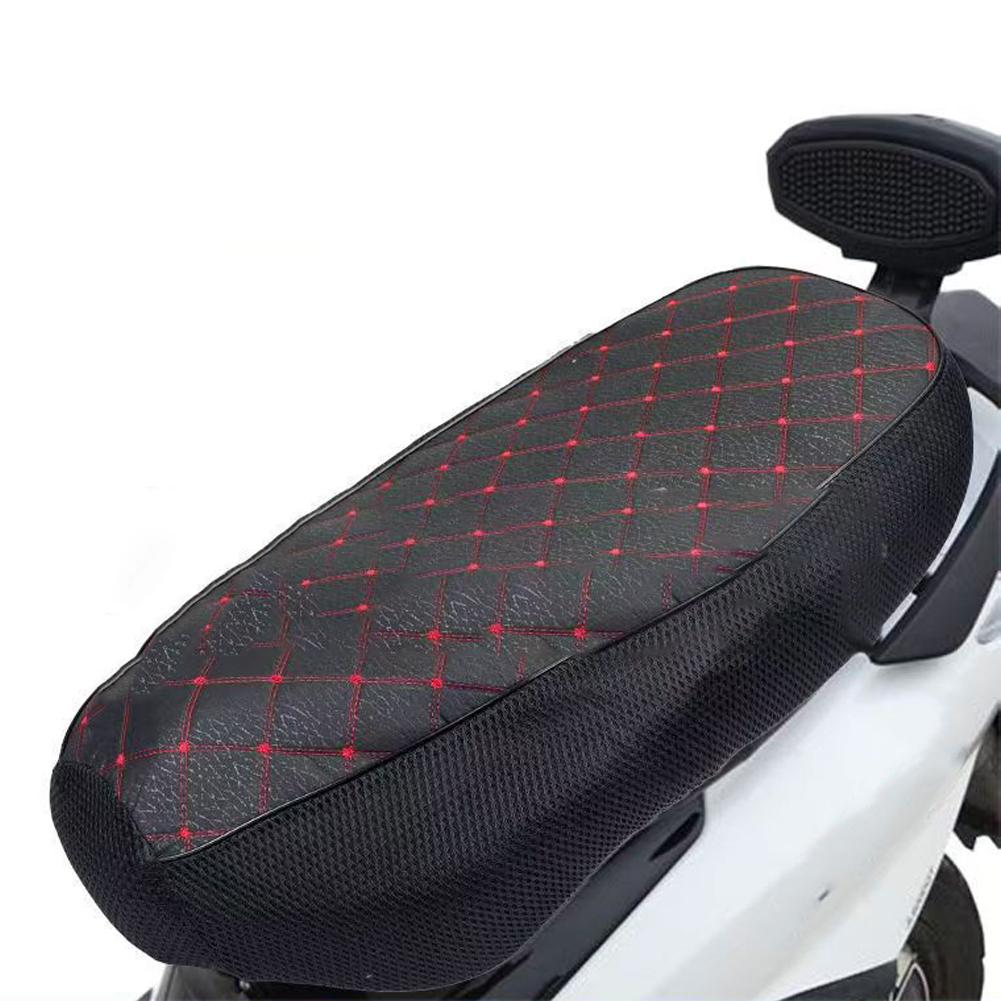 1Pcs Motorcycle Seat Cushion Cover Motorbike Thickened Seat Breathable Sunblock Anti-skid Cushi H7D6