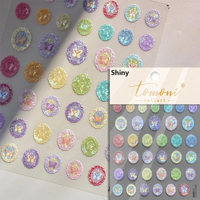 1piece 5Dcute tulip flower nail stickers high quality self-adhesive embossed nail art decals for girls decoration sticker