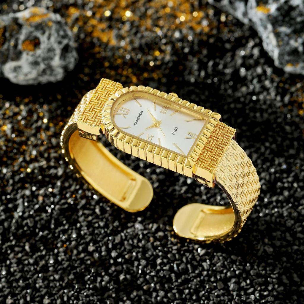 CANSNOW Модные браслеты Наручные часы Женские часы для девушек Наручные кварцевые часы Часы с циферблатом с римскими цифрами