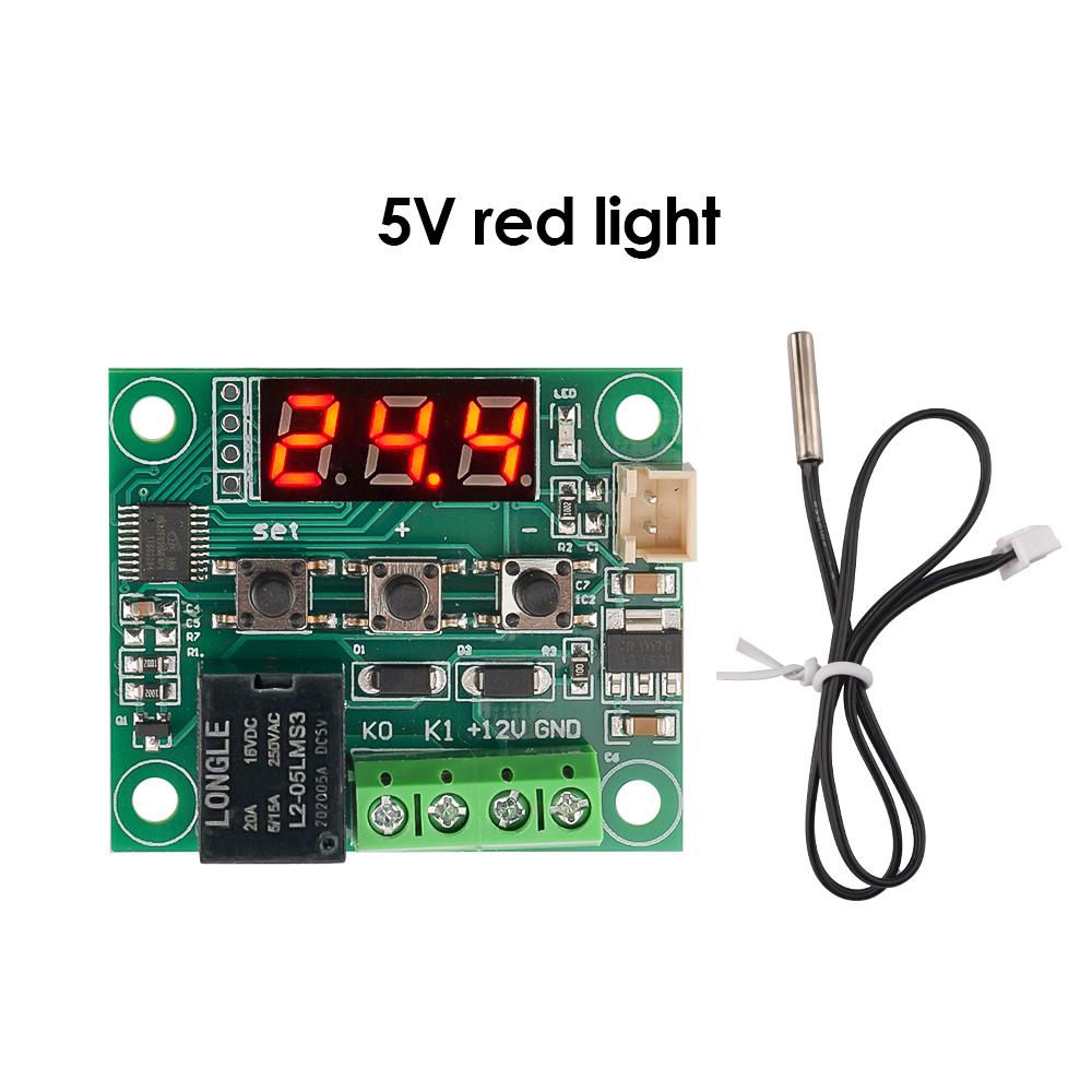 W1209 DC 5V 12V 24V Термостат для нагрева и охлаждения Переключатель контроля температуры Контроллер Термометр Термо NTC-сенсор