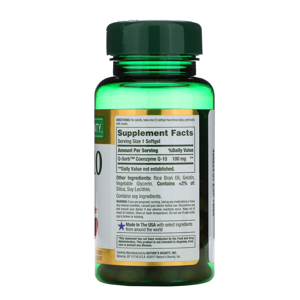 Nature's Bounty, Co Q-10, 100 mg, 75 rapidly dissolving softgels