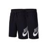 Nike Детские шорты прямого кроя с принтом логотипа из хлопка, детские шорты черного цвета CK0509-010