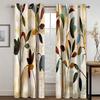 Retro Style Leaves And Flowers Series Sunshade Curtains Living Room Bedroom Home Decoration Digital Printing Custom Thin Curtain