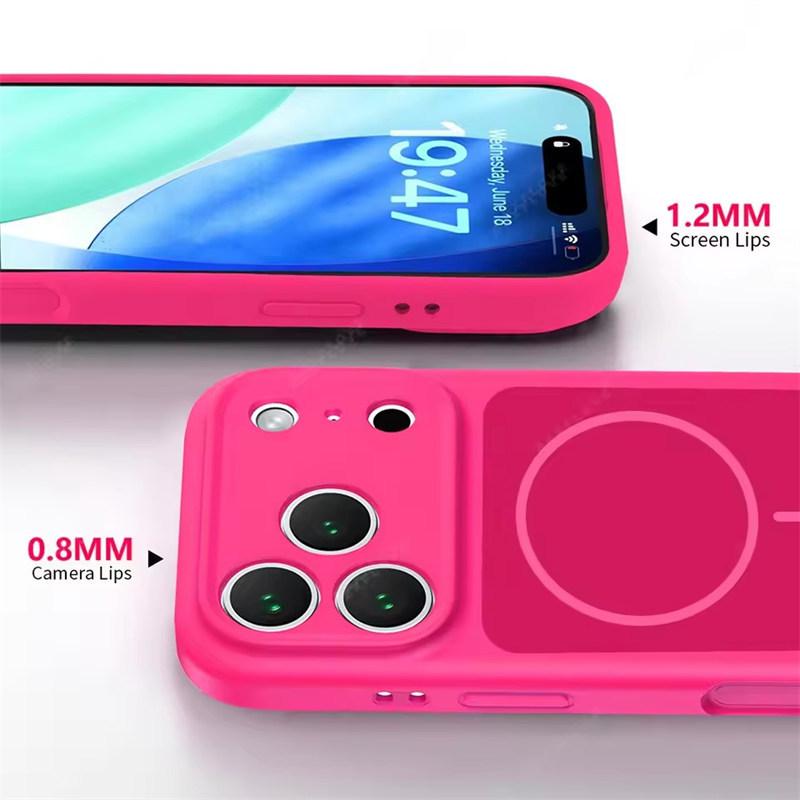 Магнитный чехол для телефона с ремешком на запястье для iPhone 17 Air 14 15 16 13 Pro Max Magsafe Жидкий ремешок Защитная крышка