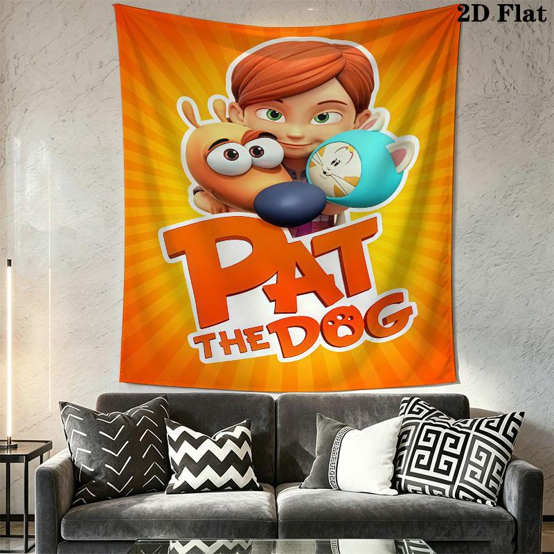 Pat the Dog Wall Hanging Printed Fabric Blanket Decorative Tapestries for Bedroom Living Room Home Decor
