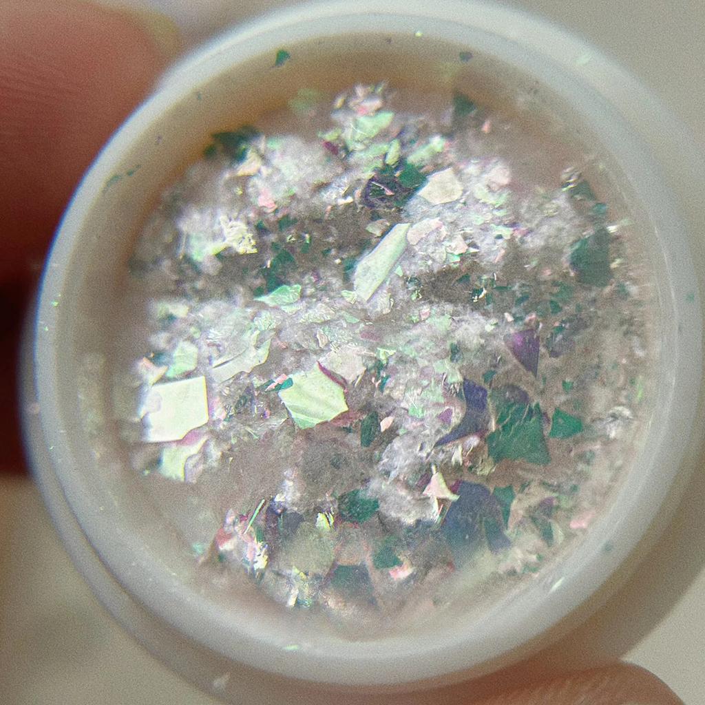 1Jar Aurora Nail Art Glitter Powder Utra-Thin Irregular Mermaid Sequins Holographic Sparkly Manicure Cloud Brocade Flakes