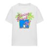 MTV Unisex Adult Spring Break Neon Palm Trees T-Shirt