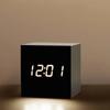 Голосовое управление квадратный цифровой светодиодный будильник ретро USB/AAA питание светящиеся часы деревянные многофункциональные настольные часы подарок