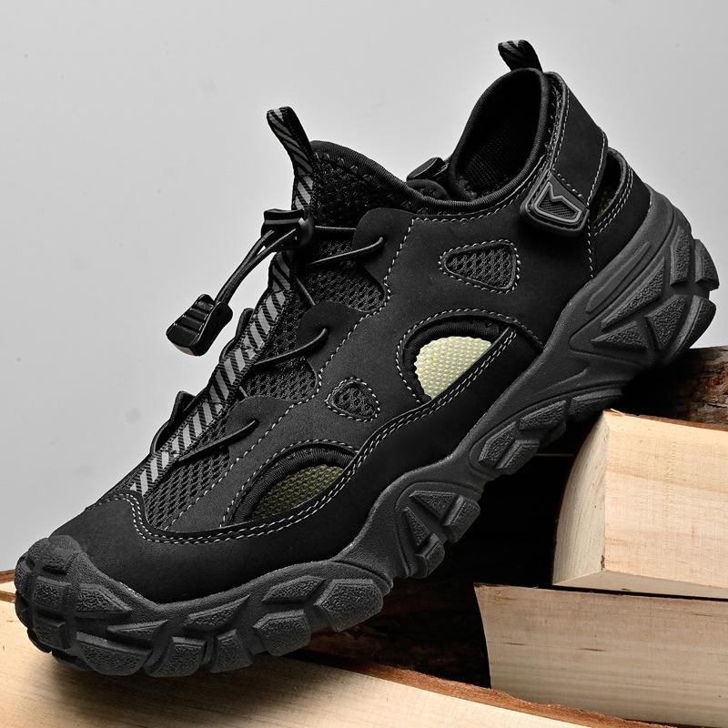 Men's Shoes Summer Breathable Thin Mesh Hollow Mesh Sports Leisure Running Mountaineering Wading Stream Light Mesh Shoes