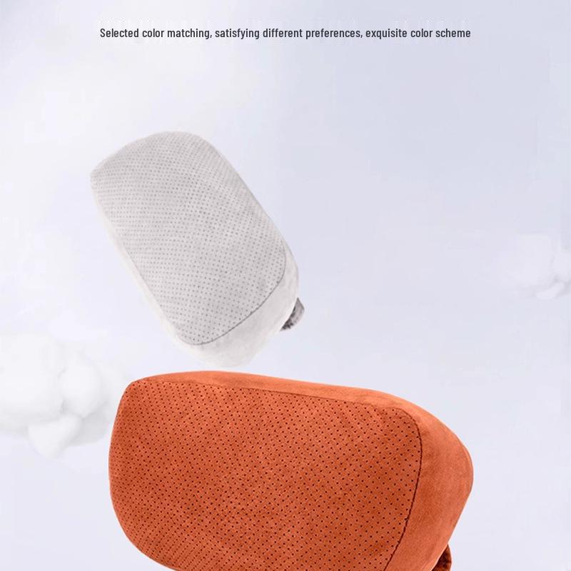Car Headrest and Backrest Pillow Set for Neck and Lumbar Support