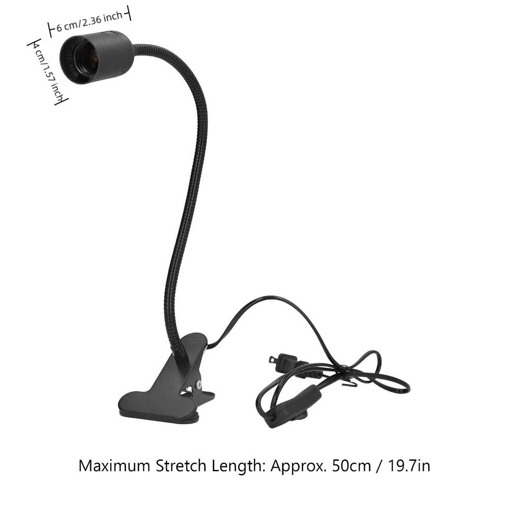 Aluminum+ABS Desk Lamp Holder E27 Reading Lamp Holder Easy Clip Lamp Holder Dormitory