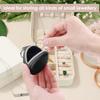 Маленькие дорожные органайзеры для украшений Мягкий кожаный чехол с 4 дополнительными цветами для хранения серег, колец, ожерелий