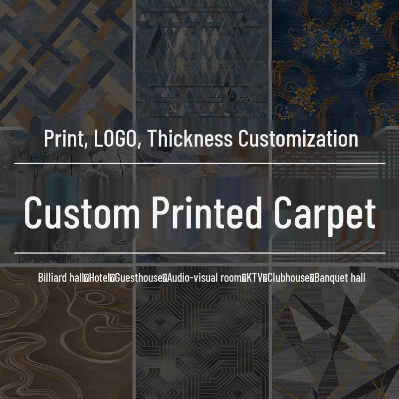 Luxury Fireproof Nylon Billiard Hall Carpet for Hotels - Large Area Print Mat