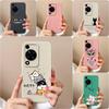 Чехлы для телефонов для Huawei Nova 11 SE 12i 12 Pro Ultra Y72 задняя крышка из жидкого мягкого силикона с милым котом и мультяшным рисунком противоударный корпус-бампер для Huawei