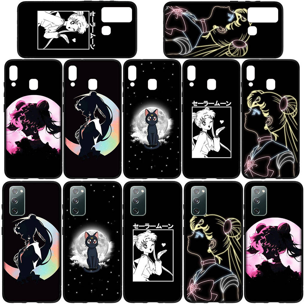 Чехол для iPhone 16 15 Xiaomi Redmi Note 14 13 12 11 Pro Max X 8 9 16e Samsung Galaxy S25 S24 S23 Moto OPPO Huawei Girl Sailor Cartoon Moon Phone Case