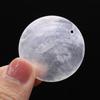 50Pcs Natural Shell Pendant,Perforated Round Flakes Charms for Jewelry Making DIY Necklaces Bracelets Earrings Accessories Craft Supplies