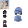 Childrens Knitted Beanie And Neck Gaiter Set With Fleece For Winter Cold Protection