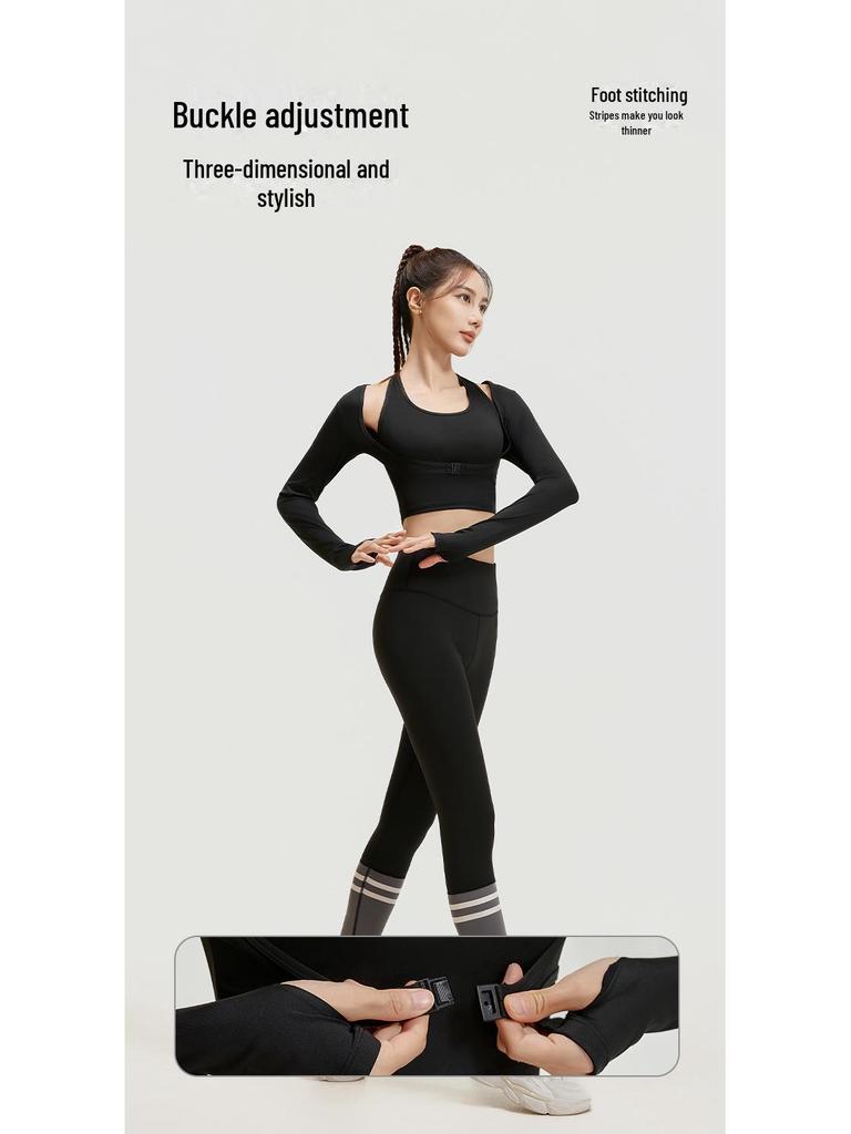 Juyitang Peach Halter Neck High-Intensity Yoga Top - Bra-Free Sports Suit