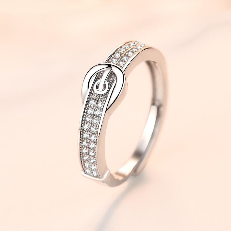 Кольцо из серебра 925 пробы Сердце AAA Циркон Открытое регулируемое Помолвочное Для женщин Свадебные Модные украшения Подарки для вечеринок