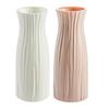 Decorative Plastic Flower Pot Vase White Pink for Dried or Silk Flowers