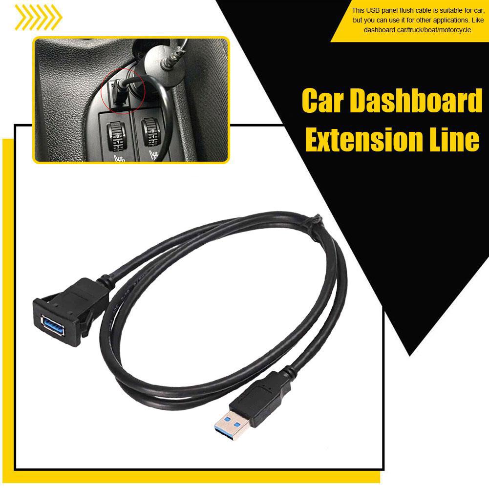 Для Авто Грузовика Лодки 1м/3.3фут Одиночный Порт USB 3.0 A Крепление M/F к Женскому Авто A Кабели Панель Приборов Расширение Заподлицо Штекер USB3.0 C4C7