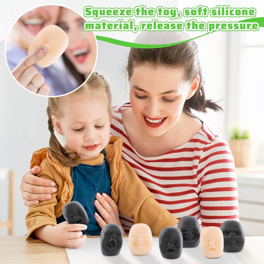 Human Face Venting Ball Human Face Doll Decompression Artifacts Funny Expression Prank People Pinch Decompression Toy