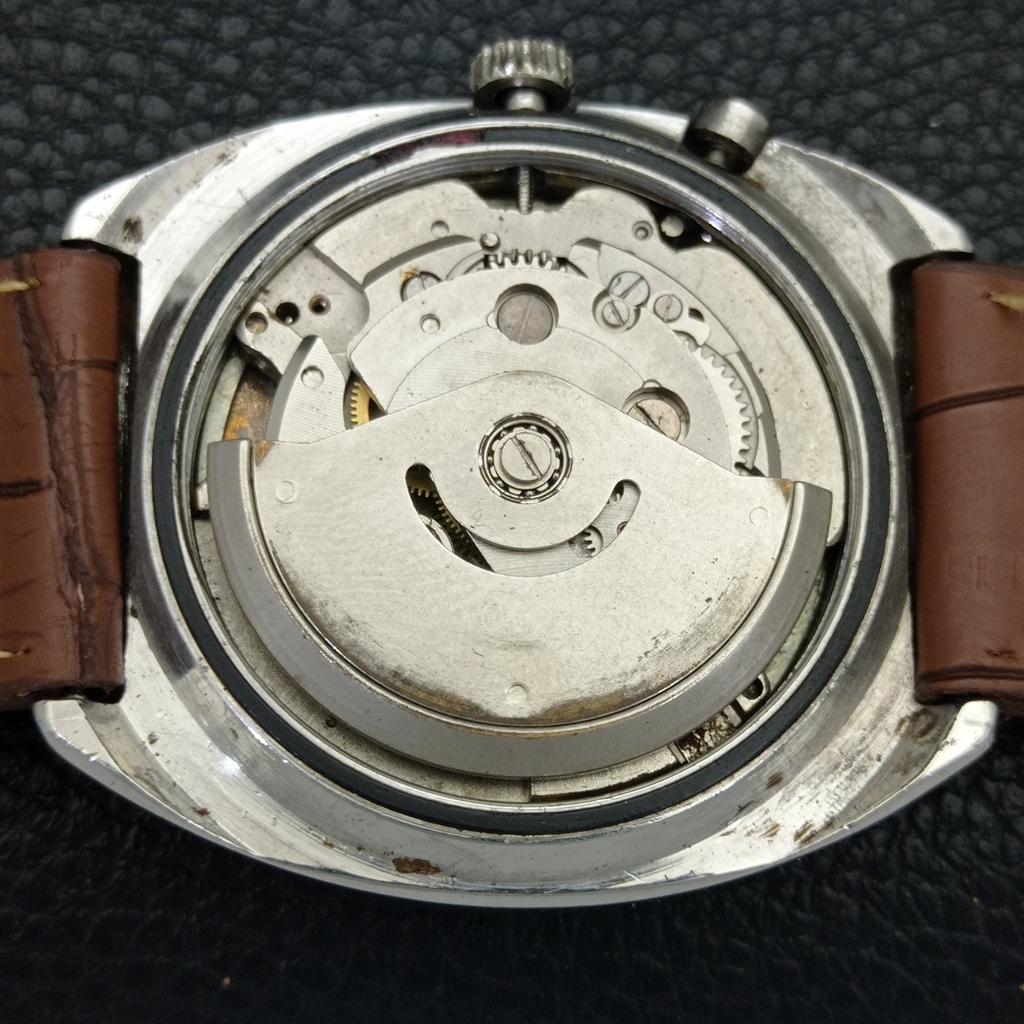 VINTAGE RICOH R31 AUTOMATIC JAPAN MENS SILVER COLOR DIAL WATCH A701952-5 R207-a701952